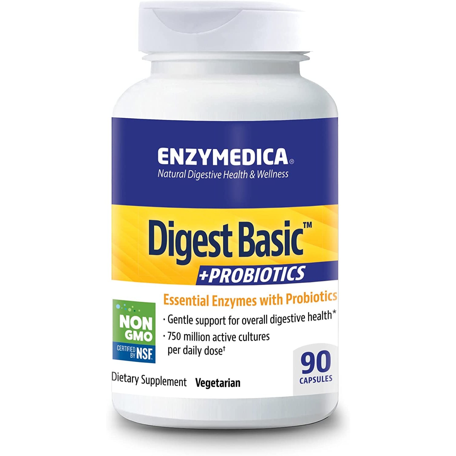 엔자이메디카 <b>다이제스트 베이직</b> + <b>프로바이오틱스</b> 베지테리안 캡슐  90정  1개