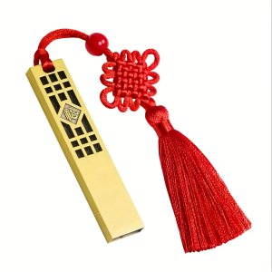 Lansten USB 3.1 플래시 드라이브 - 64GB/128GB/256GB 휴대용 금속 메모리 스틱, 빨간 끈이 달린, 고속 40-60MB/s 데이터 저장, USB Type-C