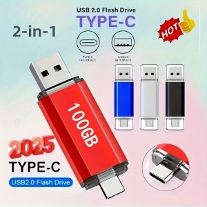 USB 2.0 Type-C OTG 플래시 드라이브 100GB 고속 펜 드라이브