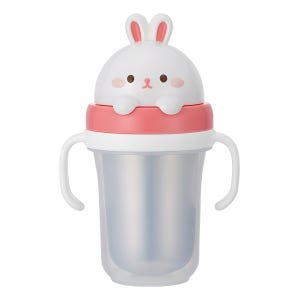 에디슨 프렌즈 흘림방지 이중 스텐 빨대컵2  300ml  1개  흰토끼래니