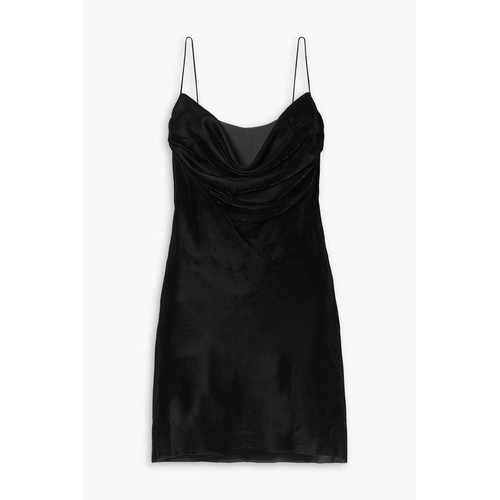 DION LEE Architrave layered velvet and tulle mini dress