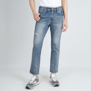 게스 [하프클럽]게스 남성 청바지 프리미엄 구제 크롭 스트레이트 미디엄블루 MO1D6044