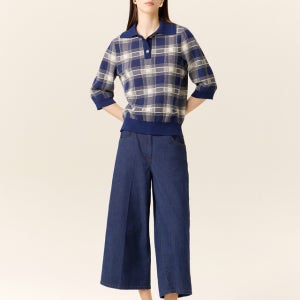 [닥스 여성] 닥스 데님 컬렉션 롱 와이드핏 밴딩 데님 팬츠 DLPA5B222B2