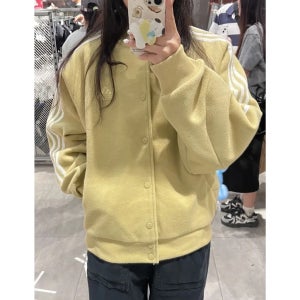 아디다스 삼선 플리스 웜 붐버 자켓 옐로우 공용 JI6640