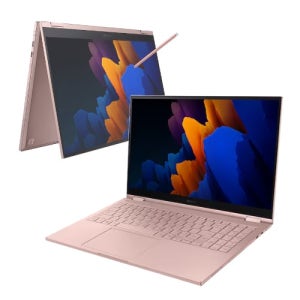 삼성 게이밍-갤럭시북 Flex2 15.6인치 2in1 터치 NT950QDA i5-11세대 램16G SSD512G MX450 외장그래픽 Win11Pro 정품 핑크컬러