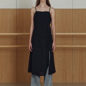 [르] sheer slit layered ops (black)