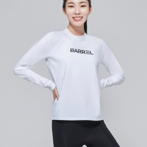 배럴 우먼 에센셜 릴렉스핏 래쉬가드  B3SWWRG002WHT