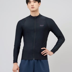 배럴 맨 어비셜 집업 래쉬가드  BI2MWRG13BLK