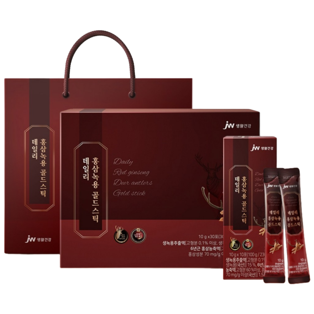 <b>JW중외제약</b> 수험생 홍삼 녹용 스틱  1박스  30회분