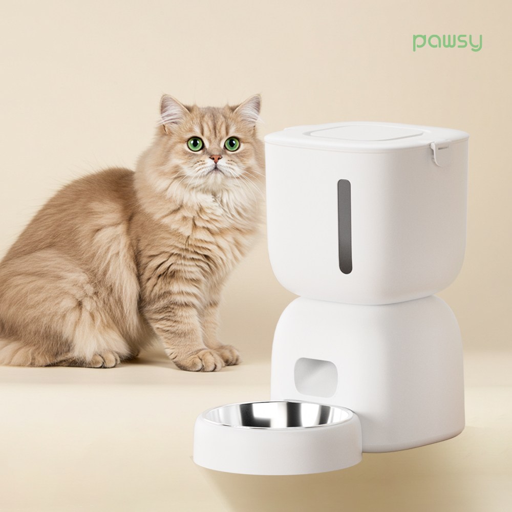 파우시 강아지 고양이 자동급식기 3L 화이트 1개