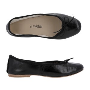 포셀리 BALLET LEATHER FLAT 95 BLACK 발렛 레더 플랫 95 블랙 플랫슈즈