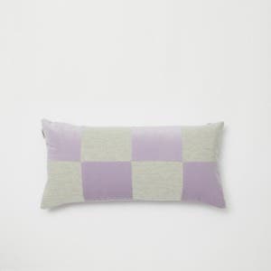 벨벳 체크 쿠션커버 30x60 - 라벤더