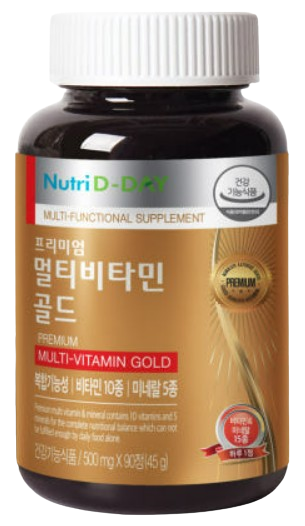 뉴트리디데이 멀티비타민 골드 500mg x 90정