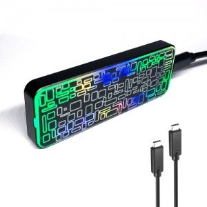 PNC PARTNER  EVEREST GLASS RGB M.2 NVMe 외장케이스 (SSD미포함)