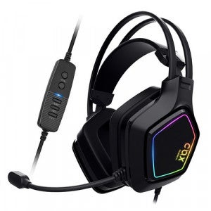 COX SCARLET 가상 7.1채널 RGB 노이즈캔슬링 마이크 진동 초경량 게이밍 헤드셋