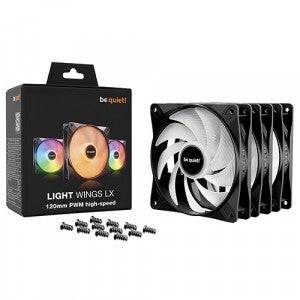 be quiet LIGHT WINGS LX 120mm PWM high-speed 서린 (3팩, 블랙)