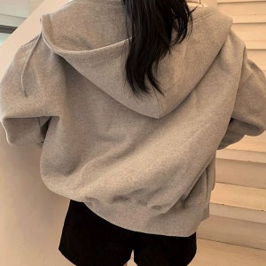 후드집업 [MADE/힙라인덮는]러빙 투웨이 오버핏 박시 양기모 후드집업