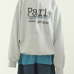 후드(니트외) Paris printed cotton hoody (unisex)