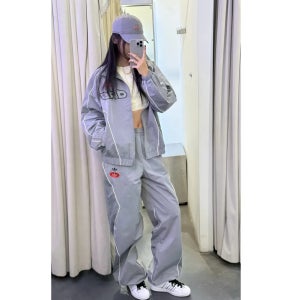 아디다스 오리지널 레이서 우븐 트레이닝 트랙 팬츠 그레이 JM8040