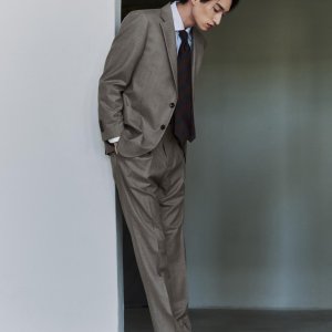 [마에스트로 세트] [CANONICO] 베이지 울 비즈니스 셋업(Relax FIt) 0MST5A903I2