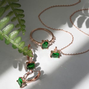 루브르파리 14K G.F 포레스트 에메랄드 3종 세트