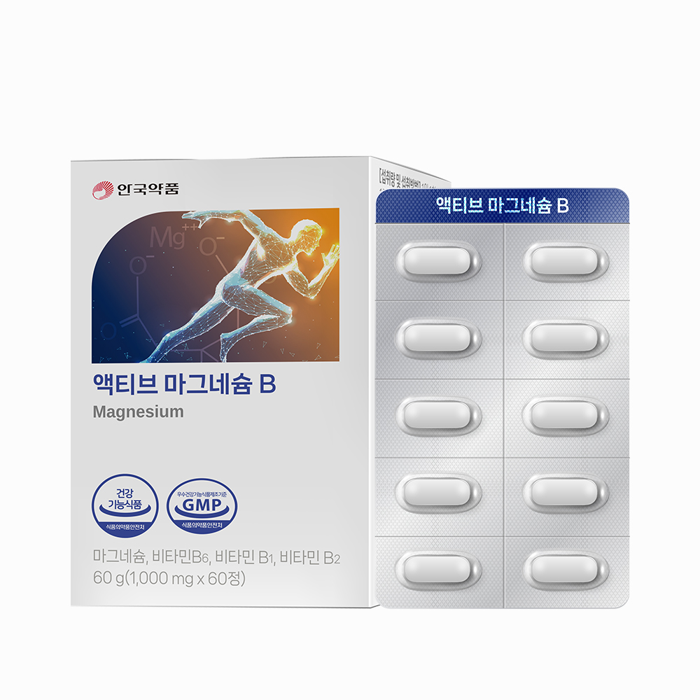 안국약품 액티브 마그네슘 비타민B 1000mg x 60정, 3개