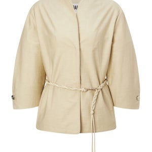 [닥스 여성] 닥스 히튼 버튼 벨티드 면혼방 7부 소매 자켓 DLJA5B301I2