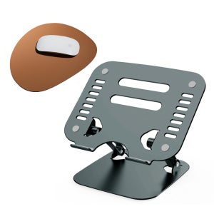 디오 알루미늄 노트북 거치대 각도조절 받침대 맥북 스탠드 마우스패드세트 SLS02