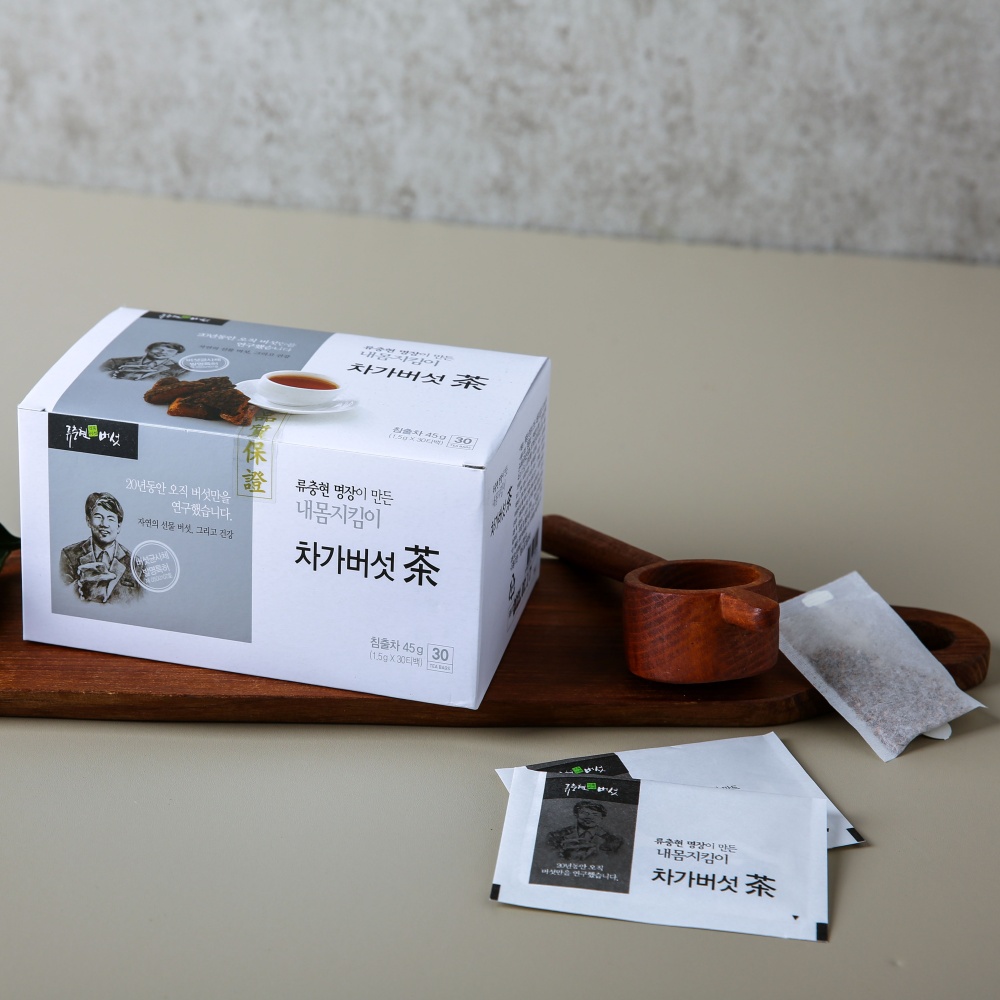 내몸지킴이 차가버섯차 러시아 <b>시베리안 차가</b>버섯균사체함유/자작나무  1박스  30개입  1.5g