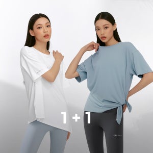 [2PACK] 아이스페더 라이트 2.0 언밸런스 루즈핏 숏슬리브