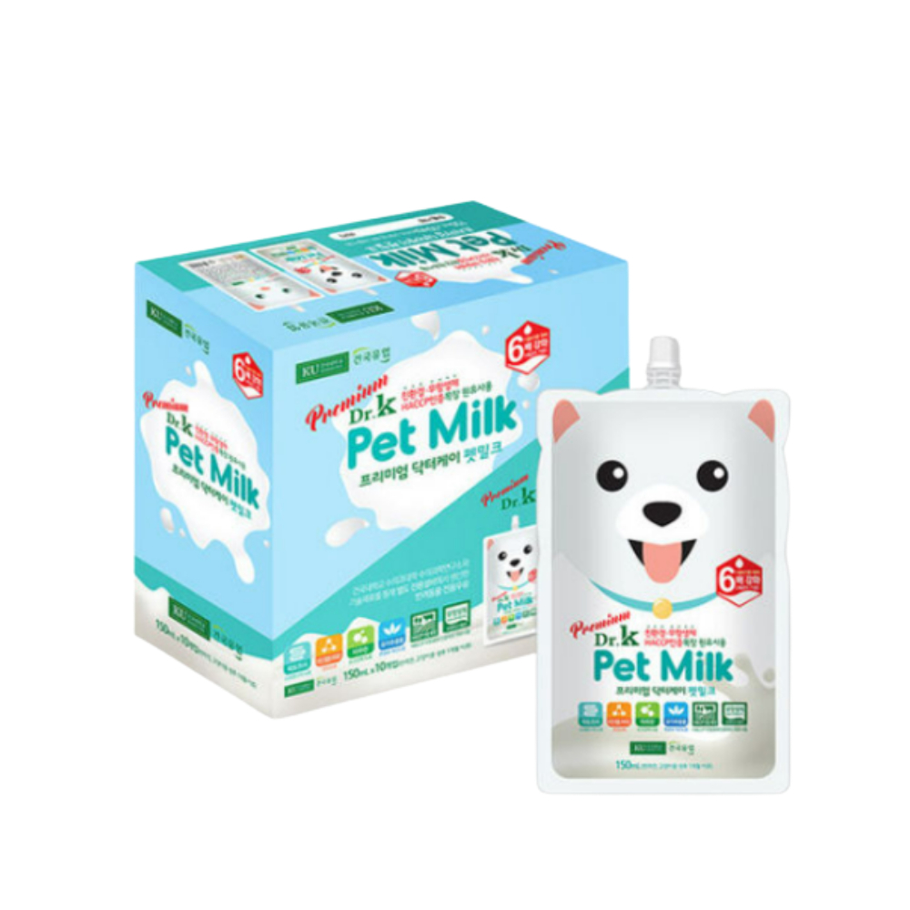 <b>건국유업</b> 프리미엄 닥터<b>케이</b> 펫밀크 장건강, 150ml, 10개