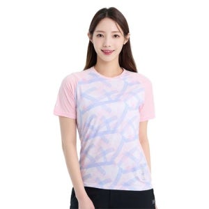[콜핑] 콜핑 여성 멜란지 냉감 스포츠 반팔 라운드 티셔츠 2242TK886W
