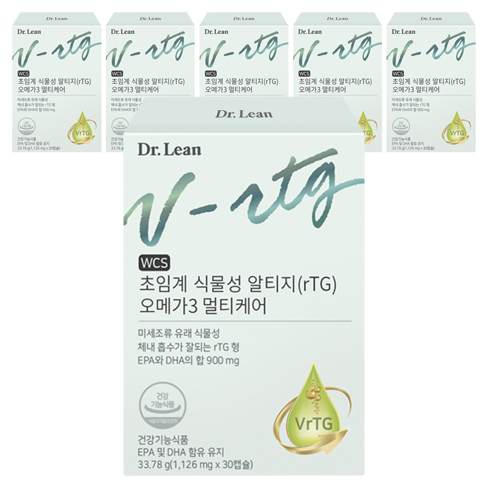 닥터린 초임계 식물성 알티지 rTG 오메가3 멀티케어 30캡슐, 6개
