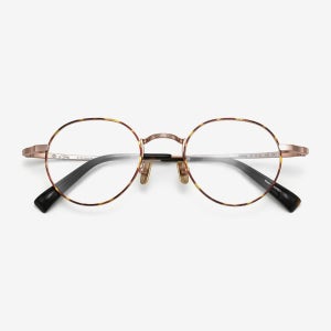 에트라 할시 안경테 레드 브라운 톨토이즈 & 로즈 골드 베타티타늄 HALSEY C4 47mm