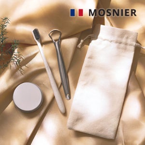 병원 오픈 선물 모스니에 생분해칫솔 혀클리너 고체치약 파우치세트