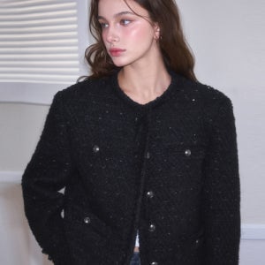 [로제프란츠] Glory Wool Tweed Jacket [Black] 5010518637