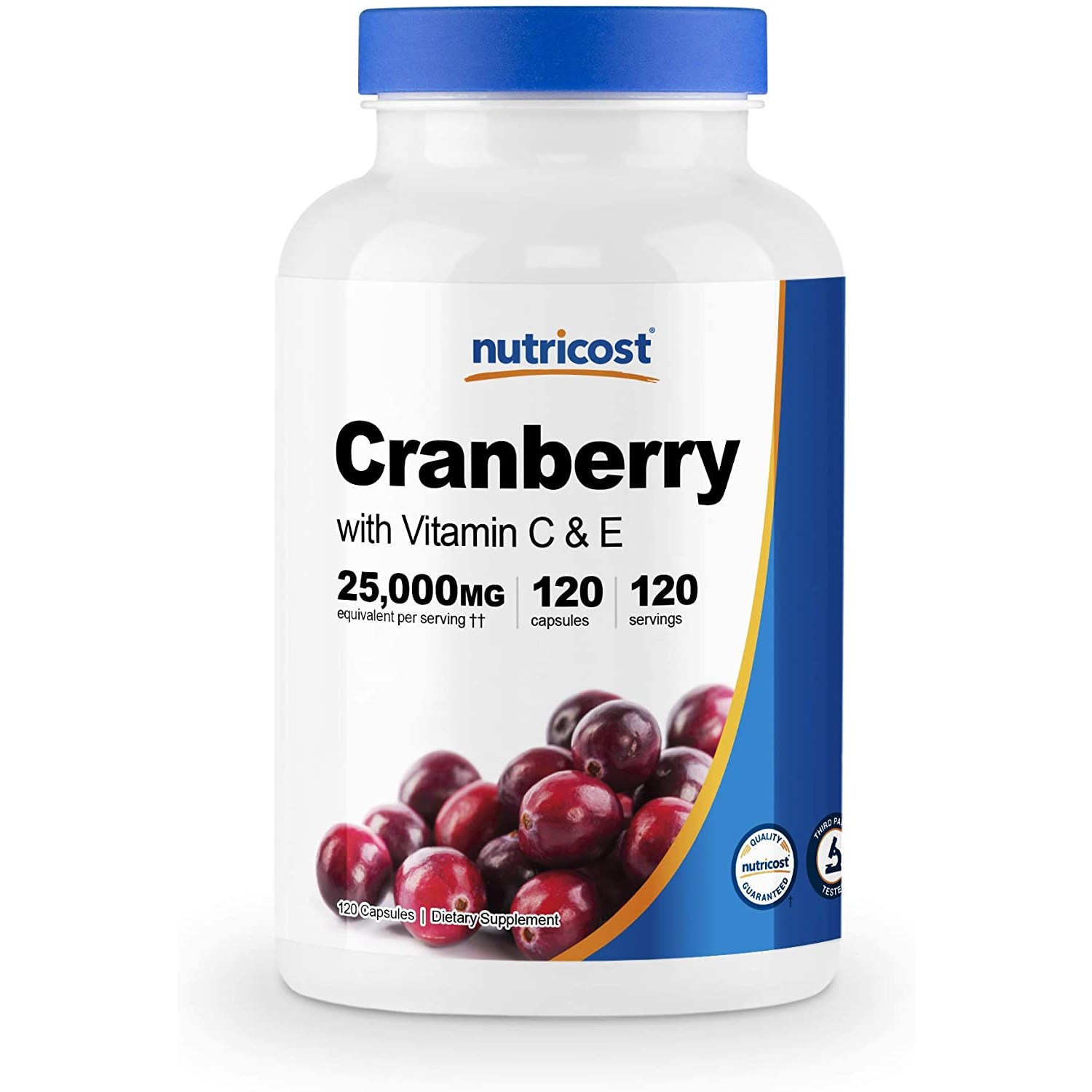 뉴트리코스트 크랜베리 비타민 C & E 25000mg 캡슐 120 Count1 1개 120정