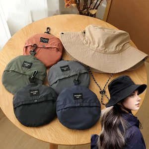 트래킹모자 다기능 아웃도어 버킷햇, 접이식 빠른 건조 낚시 및 하이킹 모자 - 다양한 상황에 어울리는 단색 디자인. 휴대용 컴팩트 사이즈로 스포츠, 등산, 트레킹에 완벽한 사계절용