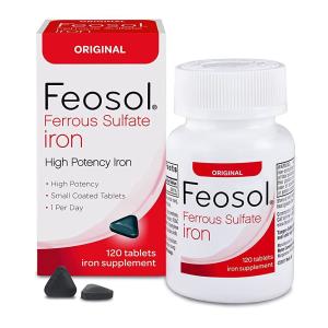 Feosol 오리지널 철분 보충제 정제 비헴 알약 당 325mg 황산철원소 65mg 하루 1개 120개 4개월 분량