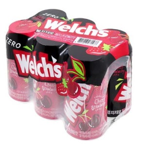 농심 웰치제로 체리 스트로베리 355ML*6