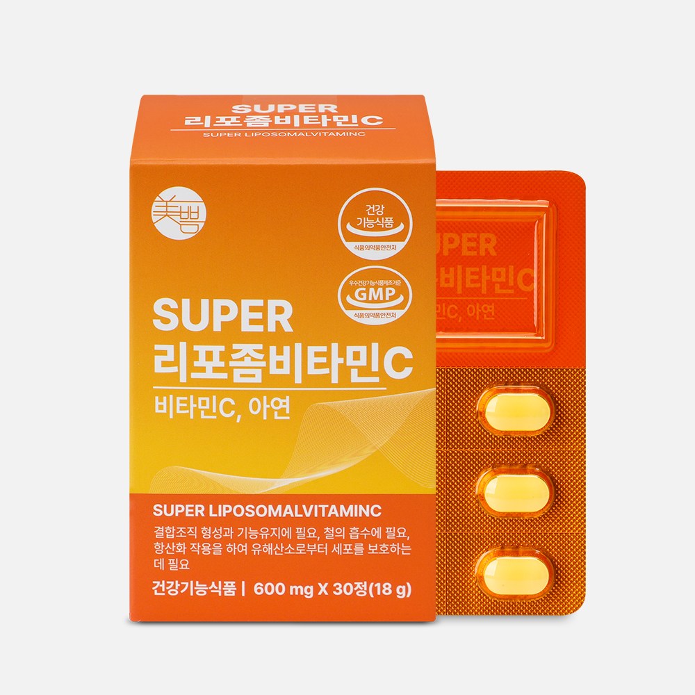 <b>미쁨생활건강</b> SUPER 리포좀 <b>비타민C</b> 고함량 <b>비타민</b>  1개  30정