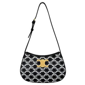 셀린느 틸리백 투톤 트리옹프 캔버스 블랙 미디엄 115702FQN 38NO 더팩토리 25SS 틸리 백 미디움 128846131