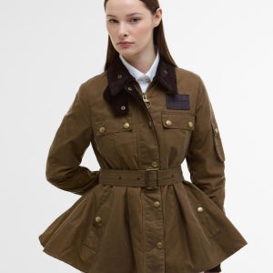 [바버] [BEST SALE][Barbour X Erdem] 여성 브라운 Constance 왁스 자켓 URJU5E301I3
