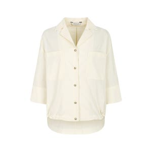 [아이잗바바(OUTLET)] 스트링 오픈 칼라 블라우스 (IVORY) BP5A0BL731