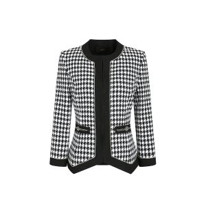 [지고트(OUTLET)] 하운드투스 체인 장식 재킷 (CHECK NAVY) JP5A0JK211