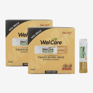 웰케어도그 100포(50포x2) 약효보호제 짜먹는 강아지 겔유산균