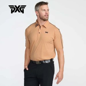 PXG 피엑스지 남성용 컴포트핏 라인 폴로 골프 셔츠 반팔 카라