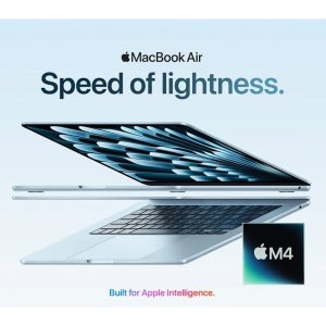 애플 2025년 MacBook Air M4 13인치 24GB RAM 512GB SSD 미국 정품