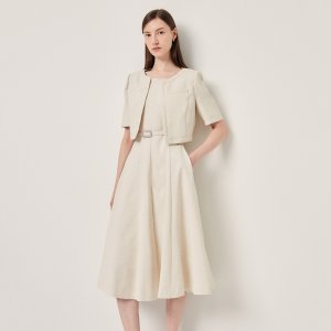 [지고트(OUTLET)] 모던 재킷 레이어드 맥시 원피스 (BEIGE) JP6A0OP249