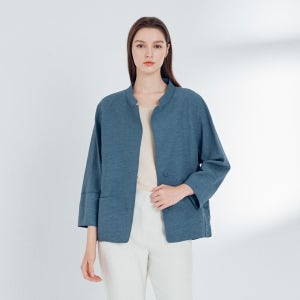 [아이잗바바(OUTLET)] 린넨 루즈핏 라펠 칼라 재킷 (GREY) BP5A0JK801